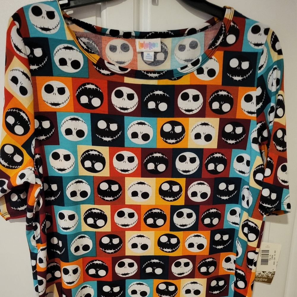 NWT Lularoe Disney Nightmare Before Christmas Jack Skellington Size XL Retired
